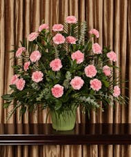 Pink Carnation Funeral Arrangement