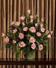 Pink Rose Funeral Arrangement