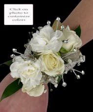 5 Bloom Spray Rose & Mini Carnation Wrist Corsage